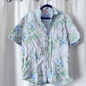 Tommy Bahama Men’s L Button Up Hawaiian Print Polo